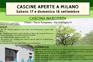 Cascina Nascosta partecipa a Cascine Aperte, il 17 e 18 settembre a Milano