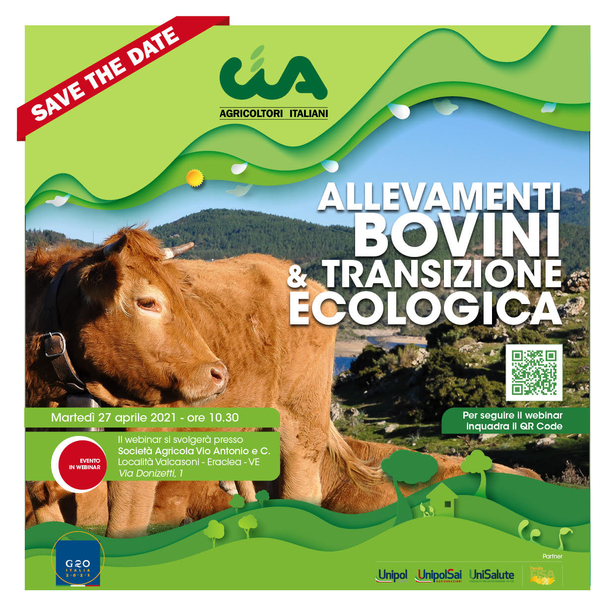 Allevamenti bovini e transizione ecologica. Il 27 aprile webinar di Cia