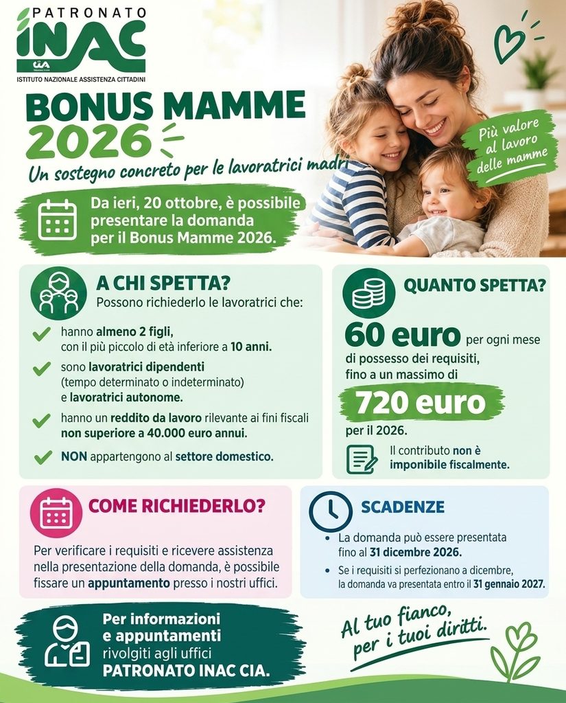 Bonus Mamme 2026